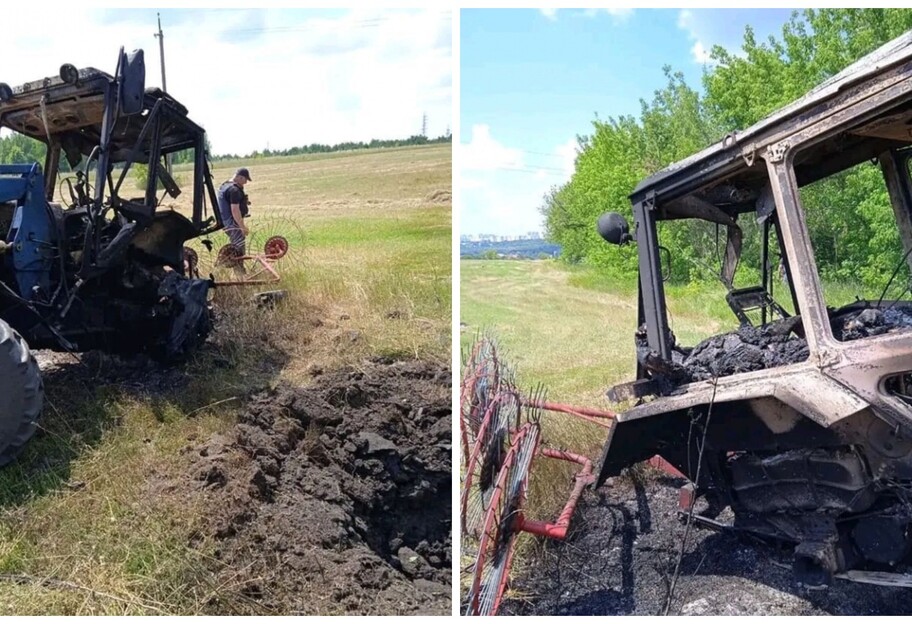 Трактор подорвался под Харьковом - тракторист наехал на взрывоопасный предмет, фото - фото 1